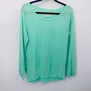 Pink women’s mint green‎ crew neck top XS